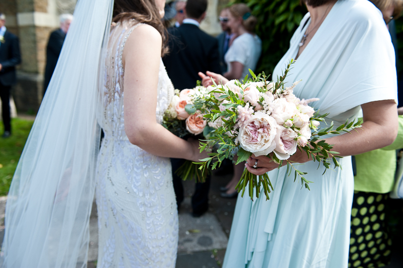 Bridal bouquet with peonies