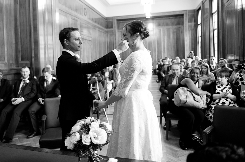 Wedding ceremony at Hackney Town Hall