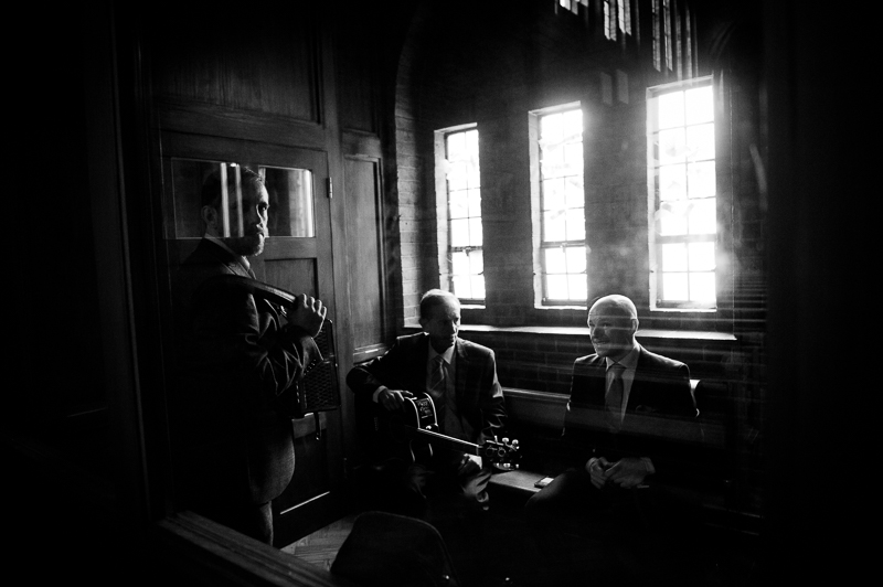 Irish musicians at church wedding