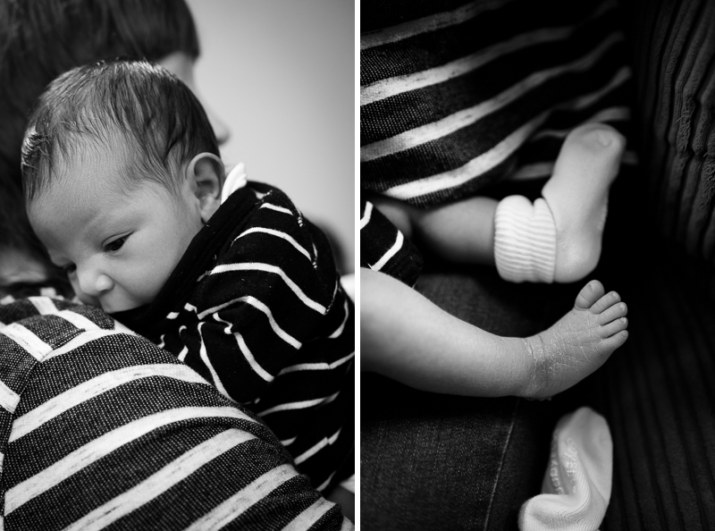 Black and white newborn photography in Bournds Green