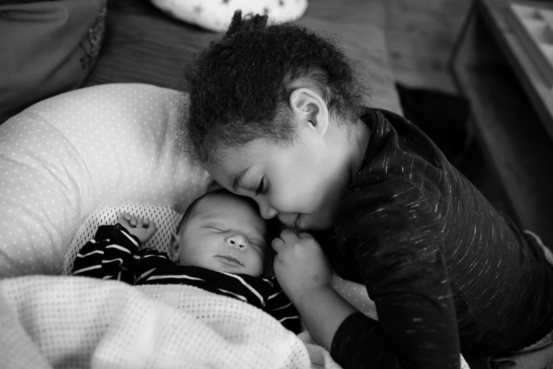 Black and white family photography in Bounds Green