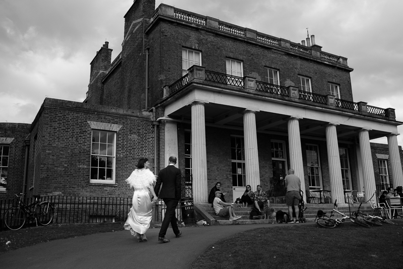 Bride and groom couple portrait Clissold House