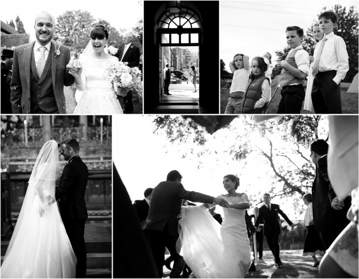 Collection of black and white documentary wedding photography