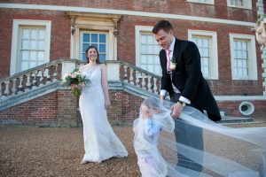 Couple portraits at Ham House wedding