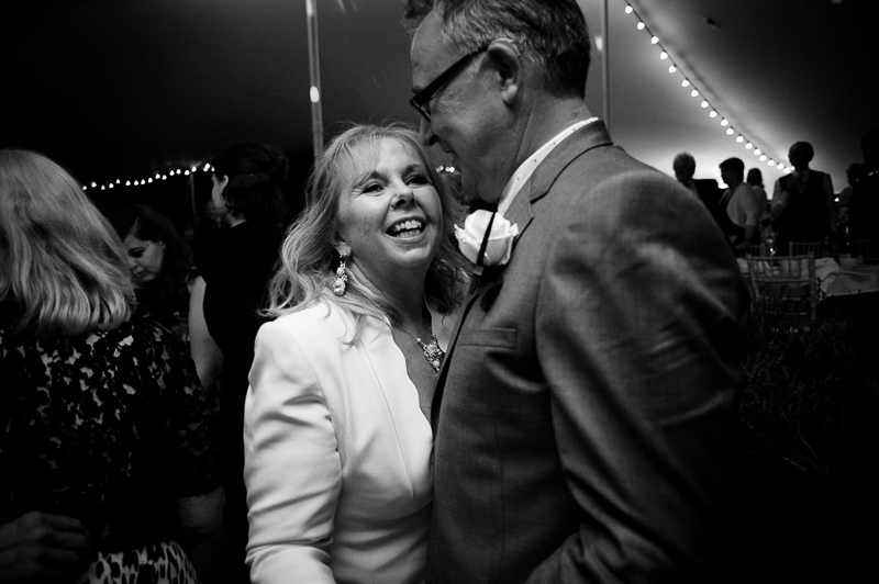 Mature bride and groom dancing the first dance
