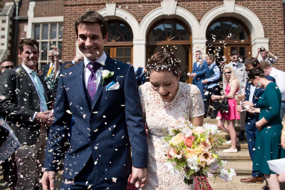 Gray's Inn wedding photography of confetti 