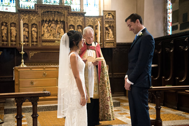 Wedding ceremony at St Mary's in Petworth
