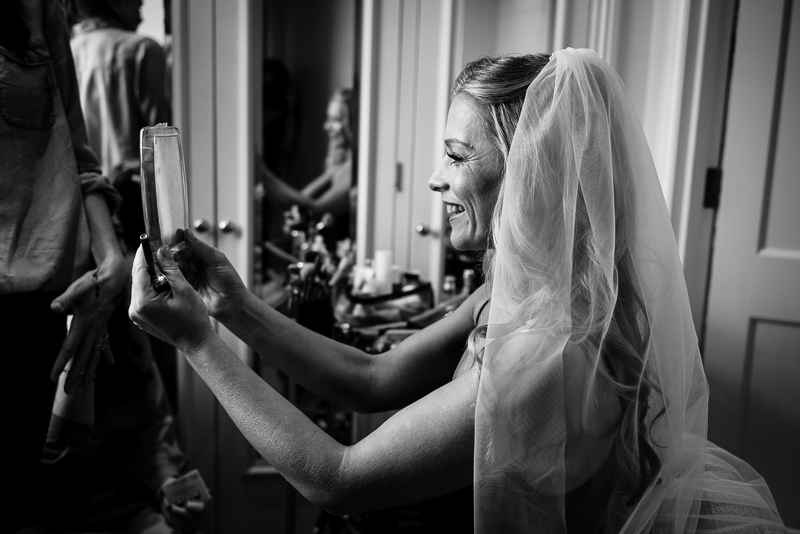 Bride getting ready for St Mary's Church Battersea Wedding